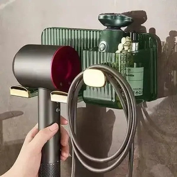 Self-Adhesive Hair Dryer Rack for Organized Living