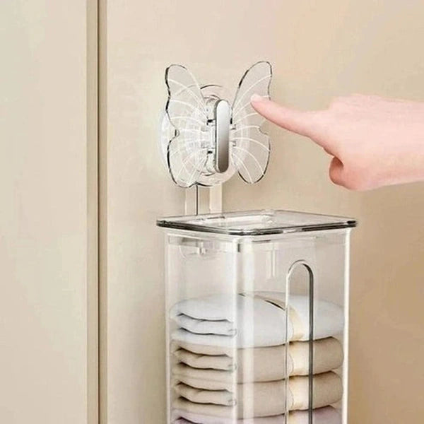 Wall-Mounted Suction Cup Storage Box - Space-Saving Dustproof Organizer