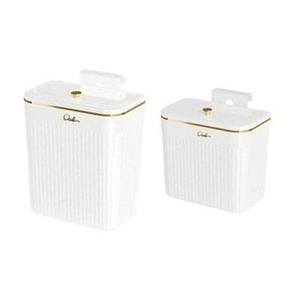 Waterproof Wall-Mounted Trash Can Door with Lid - Sleek and Modern Design