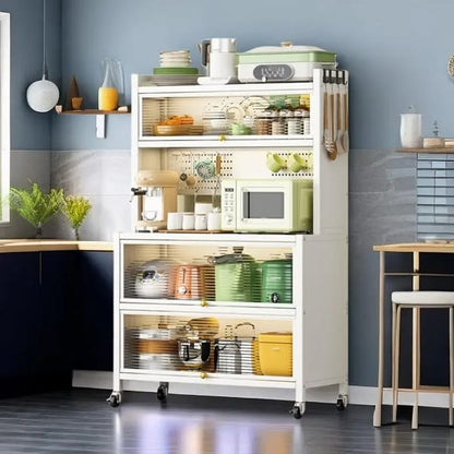 heavy duty storage rack with shelves and cabinet doors