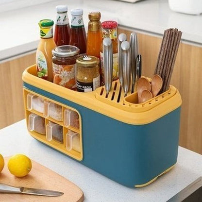Storage rack for cookware and spice and seasoning jars. Seasoning Storage Rack Cutlery Knives Seasoning Bottle Storage. Kitchen Organizers. Knife Blocks and Holders