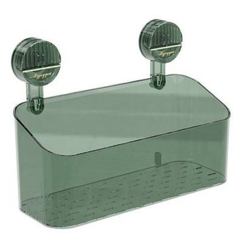 Bathroom Accessories Transparent Silver Storage Cosmetic Storage Rack Suction Cup Storage Basket