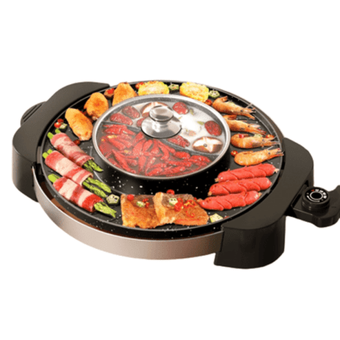 Grill Plate Hot Pot Food Instant Noodles Thick Chinese Hot Pot Home Multifunctional Meat Fondue Cookware. Kitchen Appliances: Food Cookers and Steamers