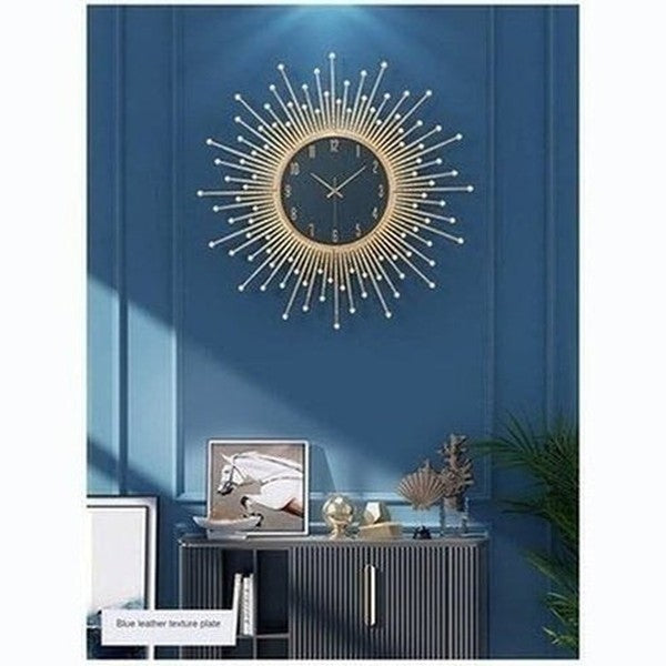 Decor Wall Clock Wall Clocks Gold Decorative Golden Luxury Sun Wall Clock · Dondepiso