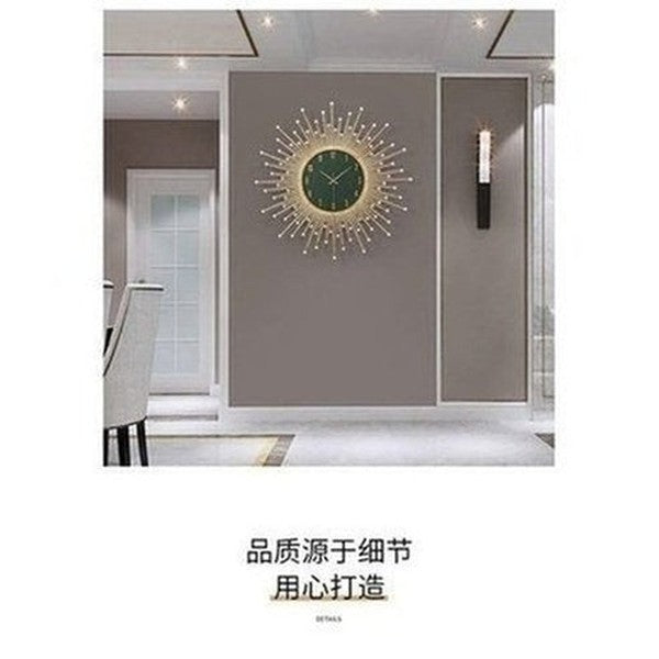 Decor Wall Clock Wall Clocks Gold Decorative Golden Luxury Sun Wall Clock · Dondepiso