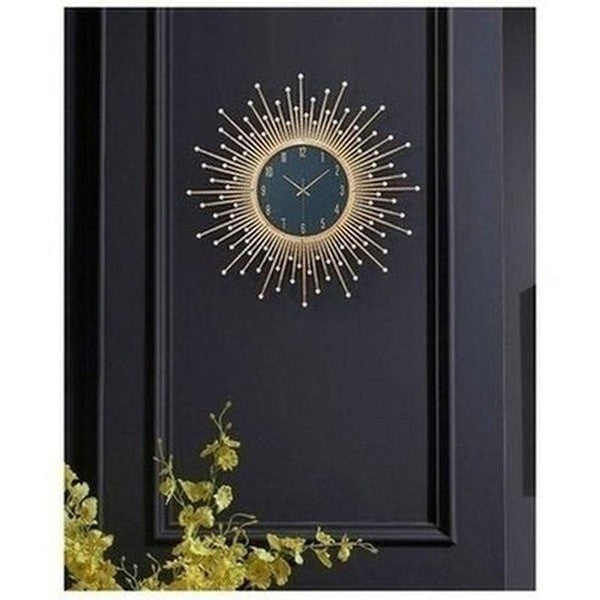 Decor Wall Clock Wall Clocks Gold Decorative Golden Luxury Sun Wall Clock · Dondepiso