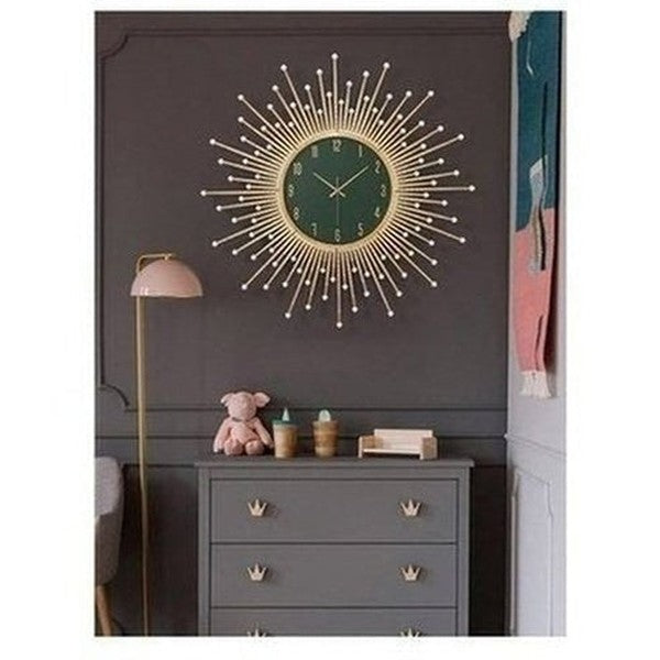 Decor Wall Clock Wall Clocks Gold Decorative Golden Luxury Sun Wall Clock · Dondepiso