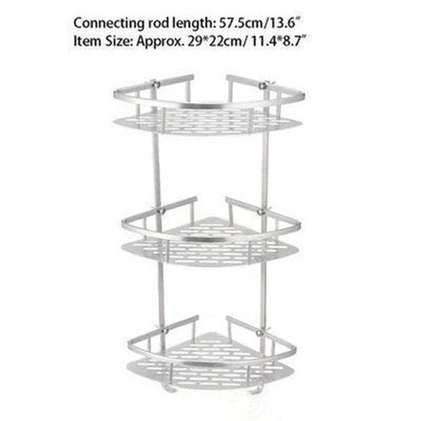 Bathroom Corner Shower Shelf 2/3 Layer Gap Aluminum Bathroom Shelf Accessories Set Pull Out Shelf Bathroom Shelf Organizer. Type: Bathroom Accessory Mounts.