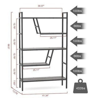 5-Tier Metal Adjustable DIY Storage Shelving Rack