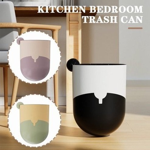 Multipurpose Tilting Waste Bin With Bag Attachment. Round multi-purpose waste bin with lid for the home. Household Cleaning. Type: Trash Cans & Wastebaskets.