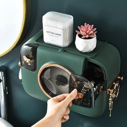 Camera Shape Waterproof Tissue Box Toilet Roll Paper Storage Rack Paper Towel Dispenser Wall Mounted Roll Paper Holder Rack. Type: Toilet Paper Holders.
