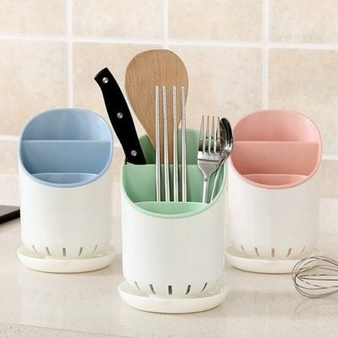 Cutlery Storage Holder Plastic Drainer Drain Containers Drying Rack Tableware Table Knife Spoon Fork Container. Kitchen Organizers. Type: Knife Blocks & Holders.