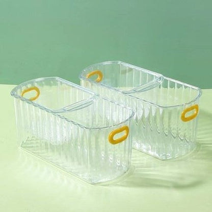 Double Acrylic Snacks Box. Double storage box for snacks with compartment for shells of nuts seeds, pipes, fruit seed. Food Storage: Food Storage Containers.