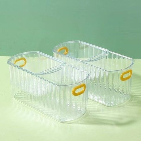 Double Acrylic Snacks Box. Double storage box for snacks with compartment for shells of nuts seeds, pipes, fruit seed. Food Storage: Food Storage Containers.