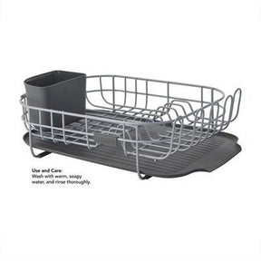 Kitchen cookware and dish storage holder. Low profile powder coated dish drying rack in charcoal grey. Kitchen Tools & Utensils. Type: Dish Racks & Drain Boards.
