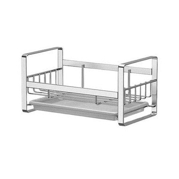 Large Sponge Holder Kitchen Sink Shelf Holder Cleaning Brush Soap Organizer Storage Rack with Drain Tray. Kitchen Organizers: Kitchen Utensil Holders & Racks.