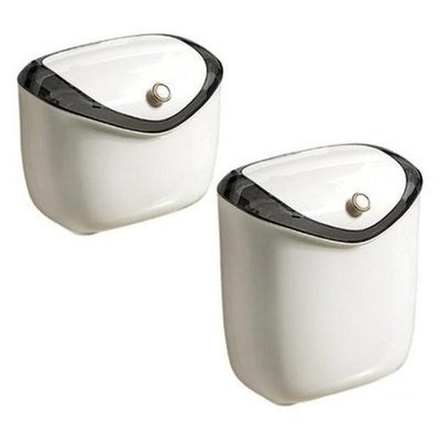 Wall-Mounted Kitchen Trash Can Large Capacity Kitchen Garbage Cans With Lid Hanging Trash Bin For Bathroom Cabinet Door. Type: Trash Cans and Wastebaskets
