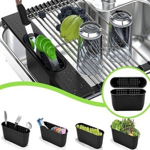 Roll Up Dish Drainer Over Sink Sheet Bottle Food Drainer Strainer Basket Strainer Drainer Tableware Dish Storage. Kitchen Tools and Utensils: Dish Racks and Drain Boards.
