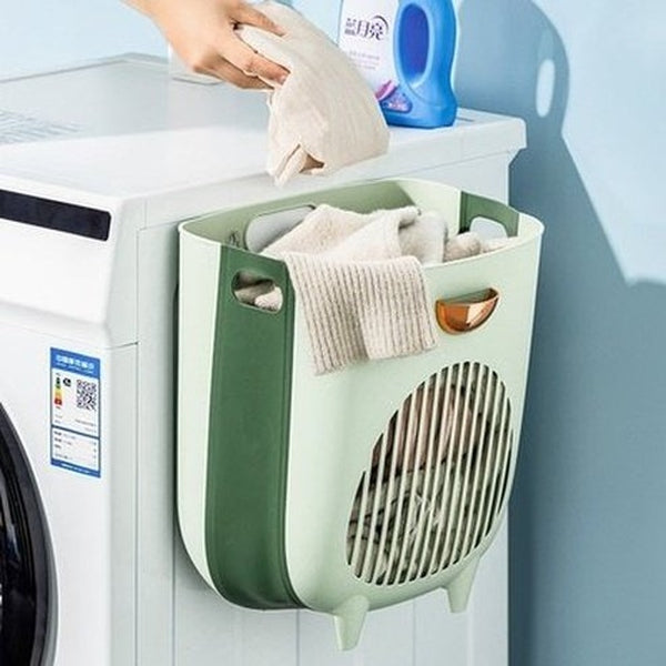 Bathroom Foldable Laundry Hamper Wall Mounted Dirty Clothes Storage Basket Home Dirty Clothes Bag Laundry Bathroom Organizer. Laundry Supplies: Laundry Baskets.