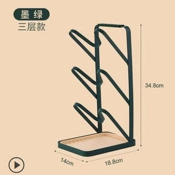 Kitchen Pot Lid Storage Rack Organizer Shelf Luxury Metal Easy Clean Spoons Pad Bracket Pot Cover Holder. Kitchen Organizers: Kitchen Utensil Holders and Racks.