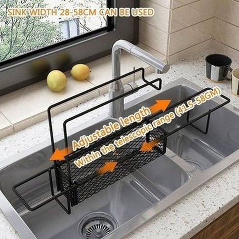 Telescopic Frame For Kitchen Sink With Sponge Holder