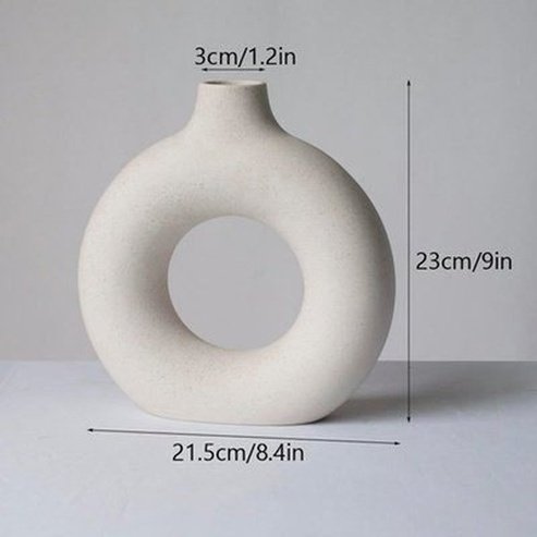 Nordic Ceramic Vase for Pampas