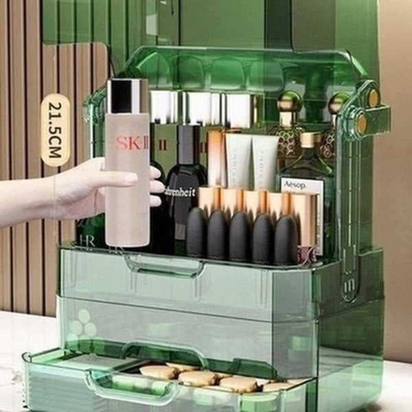 Large Capacity Desktop Cosmetic Storage Box. Organizer Cosmetic Storage Box Makeup Organizer Lipstick Holder Clear Acrylic Drawer. Type: Household Storage Containers.