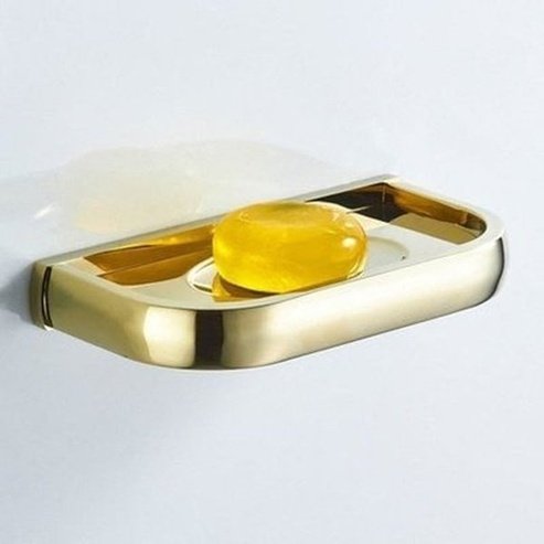 Gold Wall Mounted Bathroom Soap Dish Holder 