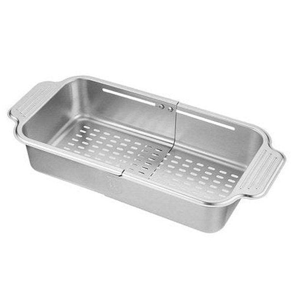 Retractable Drainage Rack Dish Drainer Expandable Stainless Steel Dish Drying Rack Portable Sink Organizer. Kitchen Tools & Utensils: Colanders & Strainers.