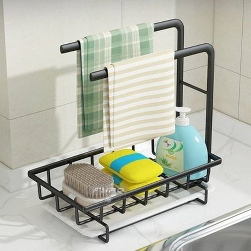 Sink Holder Rack For Sponge And Kitchen Soap 