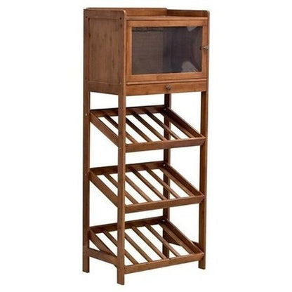 Bamboo With Door Red Wine Rack Landing Wine Bottle Stand Household Wine Cabinet Display Rack Upside Down Cup Holder. Type: Household Storage Drawers.