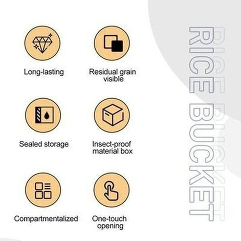 Clear 6 Grid Round Rice Cereal Organizer Container, 360° Rotating Grain Container, Dry Food Storage Box with Dispenser for Kitchen. Type: Food Storage Containers.