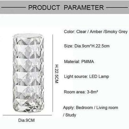 Sophisticated LED Crystal Lamp with High-Quality Craftsmanship