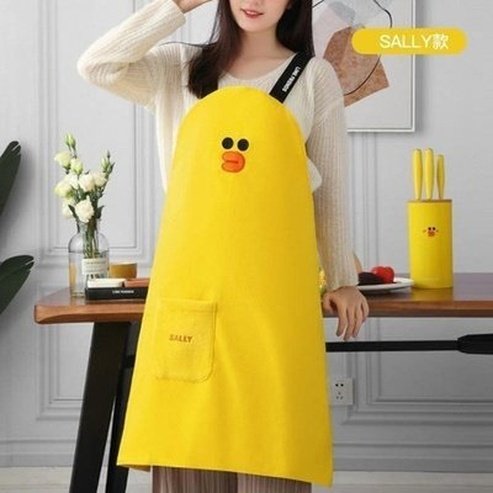 LINE FRIENDS Apron Aprons Sally LINE FRIENDS Brown Sally Cartoon Kitchen Apron - Dondepiso