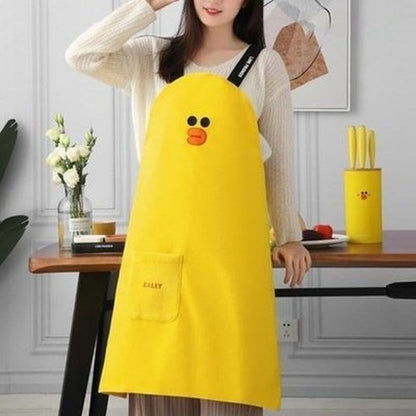 LINE FRIENDS Apron Aprons LINE FRIENDS Brown Sally Cartoon Kitchen Apron - Dondepiso