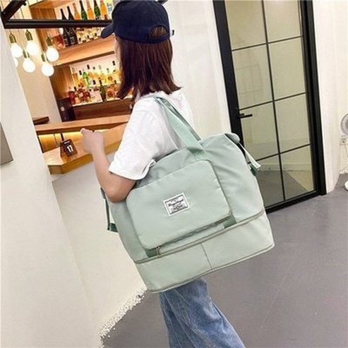 Foldable Shoulder Bag Backpacks Canvas Large Foldable Travel Crossbody Bag – Dondepiso