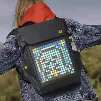 Pixel Backpack Backpacks Black Travel backpack with pixel LED screen · Dondepiso