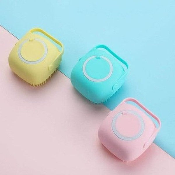 Silicone Bath Brush Bath Brushes Silicone shower brush with tank for liquid soap – Dondepiso