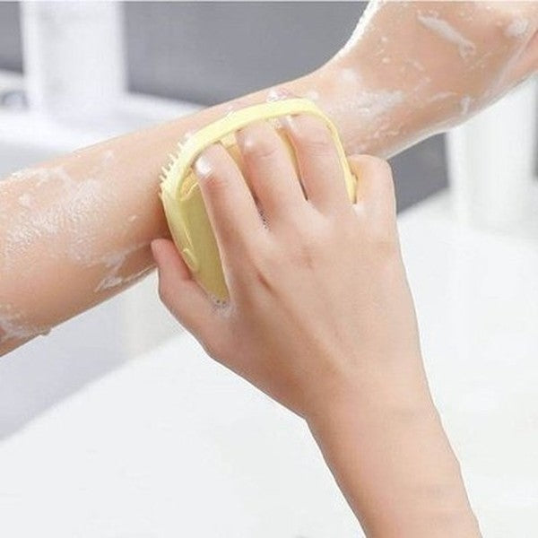 Silicone Bath Brush Bath Brushes Silicone shower brush with tank for liquid soap – Dondepiso