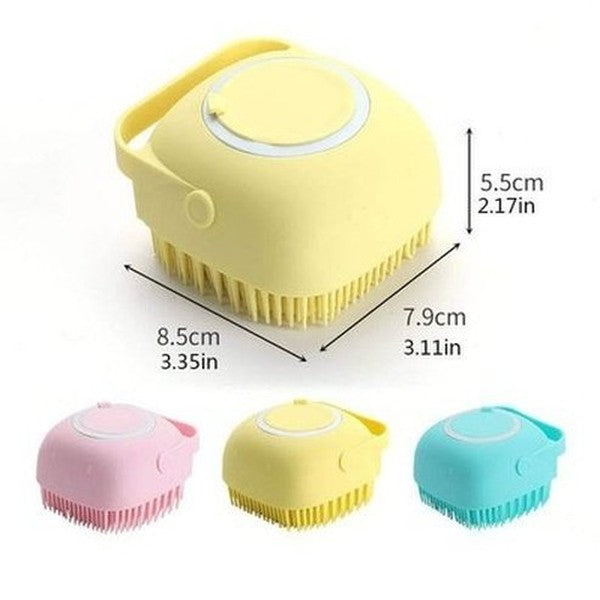 Silicone Bath Brush Bath Brushes Silicone shower brush with tank for liquid soap – Dondepiso
