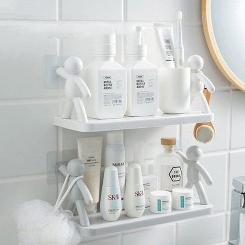 Shampoo Wall Rack Bathroom Accessory Mounts Cartoon Bathroom Shampoo Wall Rack · Dondepiso