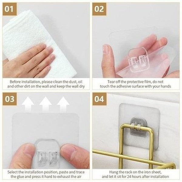 Gold Bathroom Shelf Bathroom Accessory Mounts Iron Mesh Shampoo Shower Rack · Dondepiso