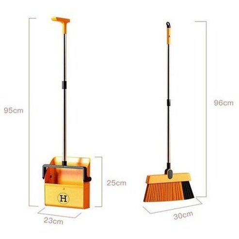 Garden Dust Broom Brooms Broom with dustpan with plastic folding bristles – Dondepiso