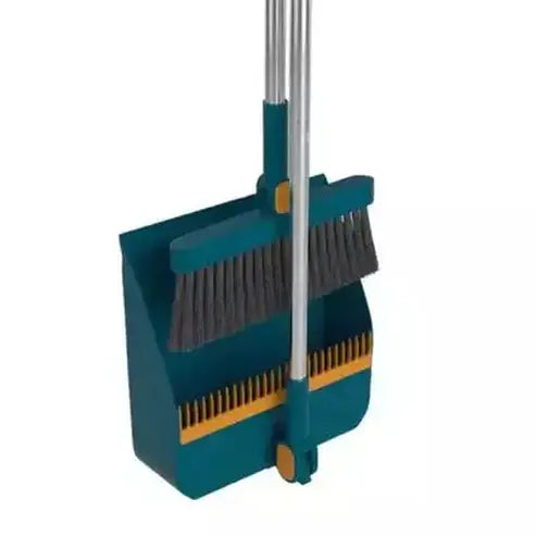 Magnetic telescopic floor broom dustpan