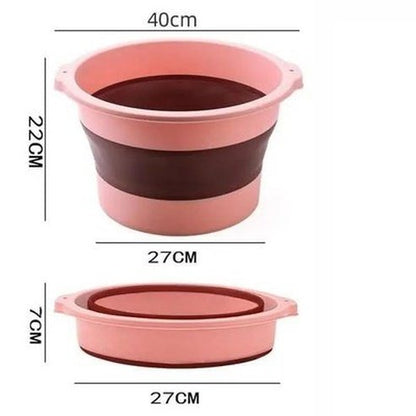 Foldable Footbath Basin Buckets 10L Foldable Footbath Basin Portable Bathtub – Dondepiso