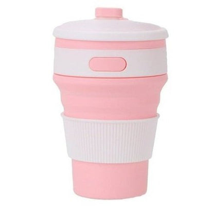 Collapsible Coffee Cups Coffee & Tea Cups Pink Silicone Food Grade Collapsible Coffee Cups – Dondepiso