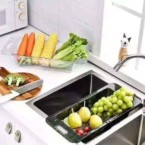 Sink drain basket Colanders & Strainers Kitchen Sink Retractable Food Strainer Basket · Dondepiso
