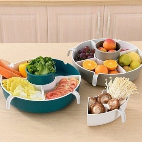 Bowl Rotation Strainer Colanders & Strainers Blue Round Sink Strainer Fruit and Vegetable Drainer – Dondepiso