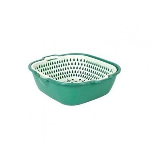 Food washing bowl Colanders & Strainers Silicone Double Layer Food Wash Drainer Bowl – Dondepiso