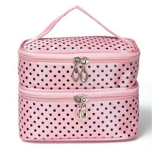 Cosmetic Makeup Bag Cosmetic & Toiletry Bags Pink Multi-compartment toiletry organizer Fashion Bag – Dondepiso